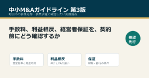 中小M&Aガイドライン第3版で手数料・利益相反・経営者保証を確認する実務図解