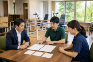カスケード東京による町田の通所介護事業譲受と運営引継ぎを表す編集写真