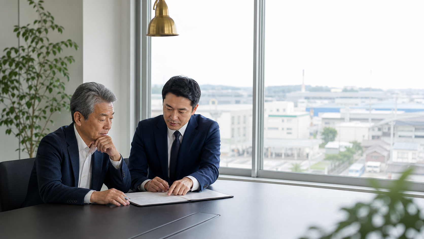 町田 会社売却を相談する経営者とM&Aアドバイザー